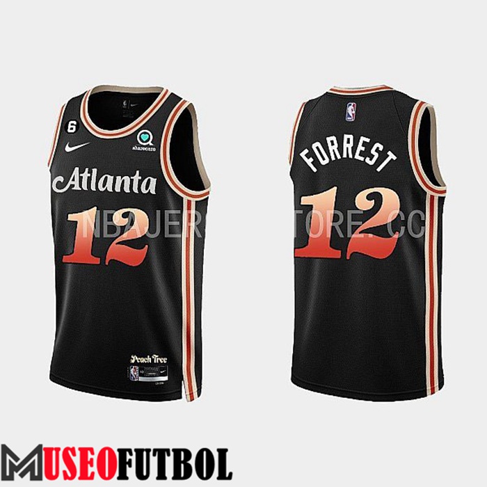 Camiseta Atlanta Hawks (FORREST #12) 2022/23 Negro