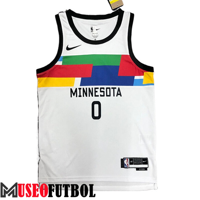 Camiseta Minnesota Timberwolves (RUSSELL #0) 2022/23 Blanco