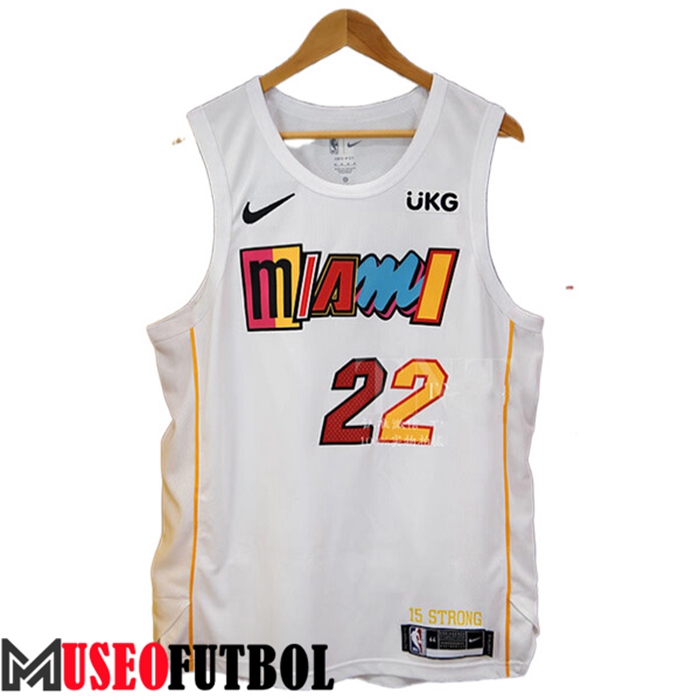 Camiseta Miami Heat (BUTLER #22) 2022/23 Blanco