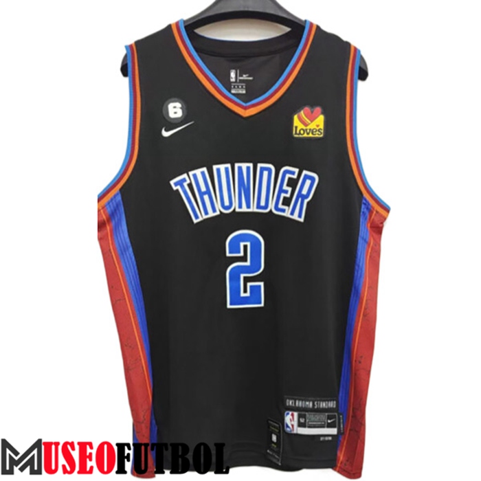 Camiseta Oklahoma City Thunder (GILGEOUS-ALEXANDER #2) 2022/23 Negro