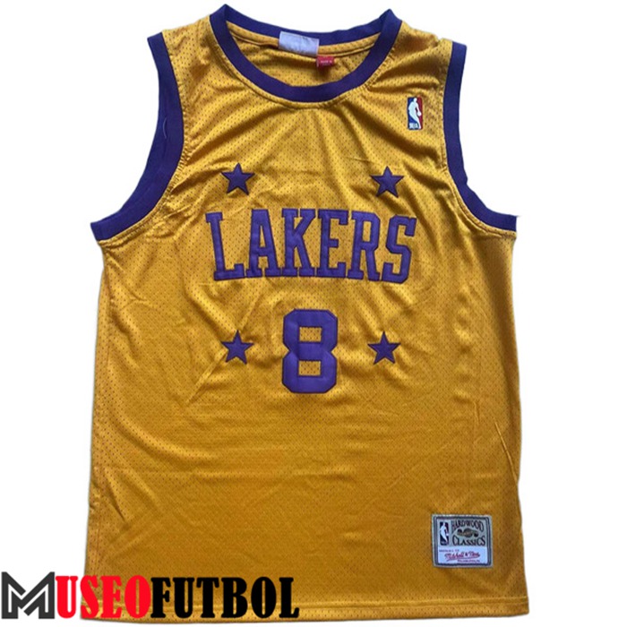 Camiseta Los Angeles Lakers (BRYANT #8) 2022/23 Amarillo