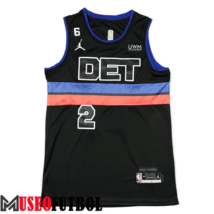 Camiseta Detroit Pistons (CUNNINGHAM #2) 2022/23 Negro