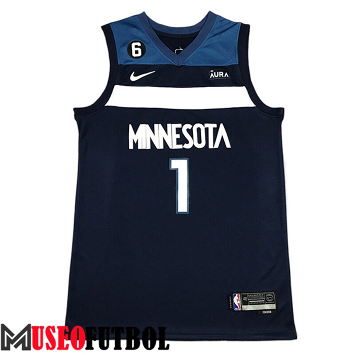 Camiseta Minnesota Timberwolves (EDWARDS #1) 2022/23 Negro