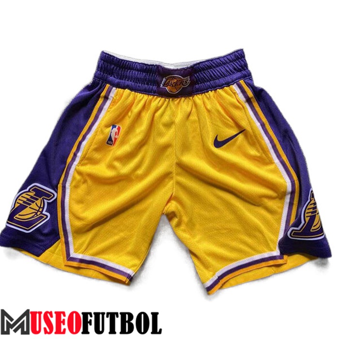 Cortos NBA Los Angeles Lakers Amarillo/Púrpura