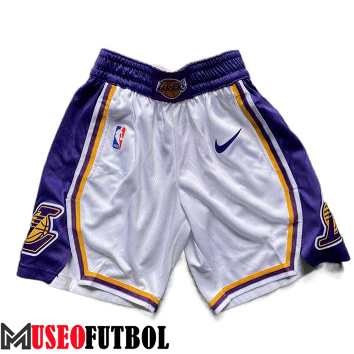 Cortos NBA Los Angeles Lakers Blanco/Púrpura