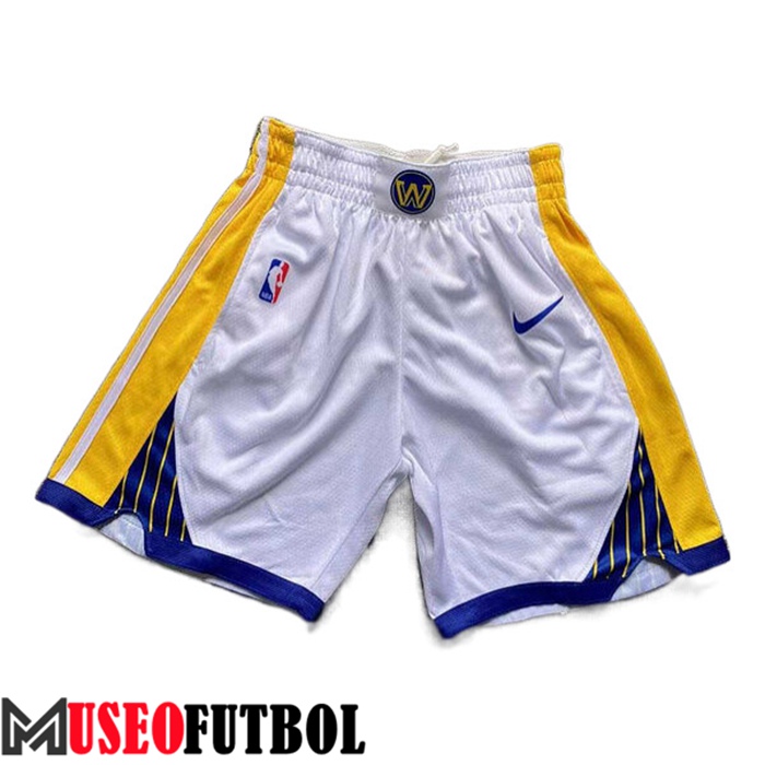 Cortos NBA Golden State Warriors Blanco/Amarillo