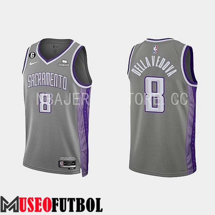 Camiseta Sacramento Kings (DELLAVEDOVA #8) 2022/23 Gris