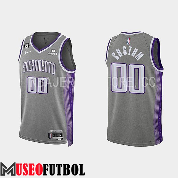 Camiseta Sacramento Kings (GUSTOM #00) 2022/23 Gris