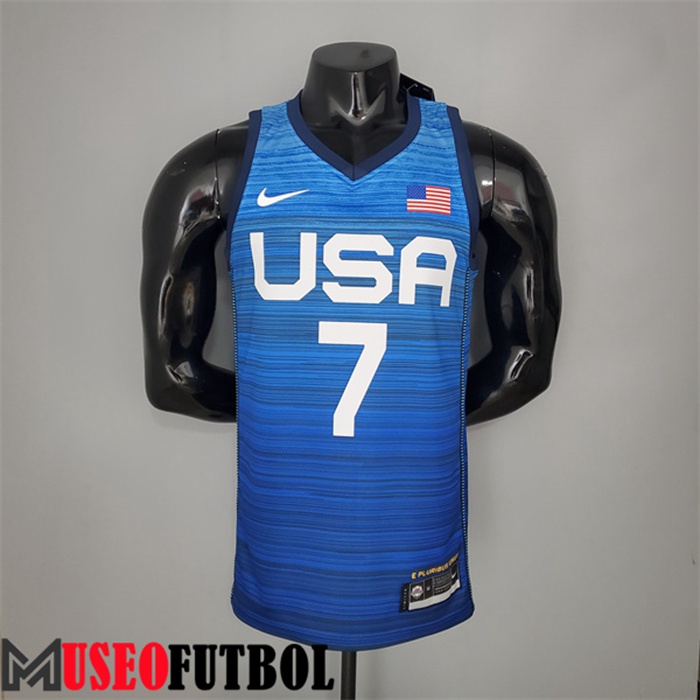 Camiseta Jeux Olympiques (Durant #7) USA Team 2021 Azul