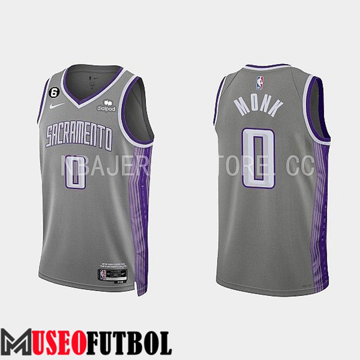 Camiseta Sacramento Kings (MONK #0) 2022/23 Gris