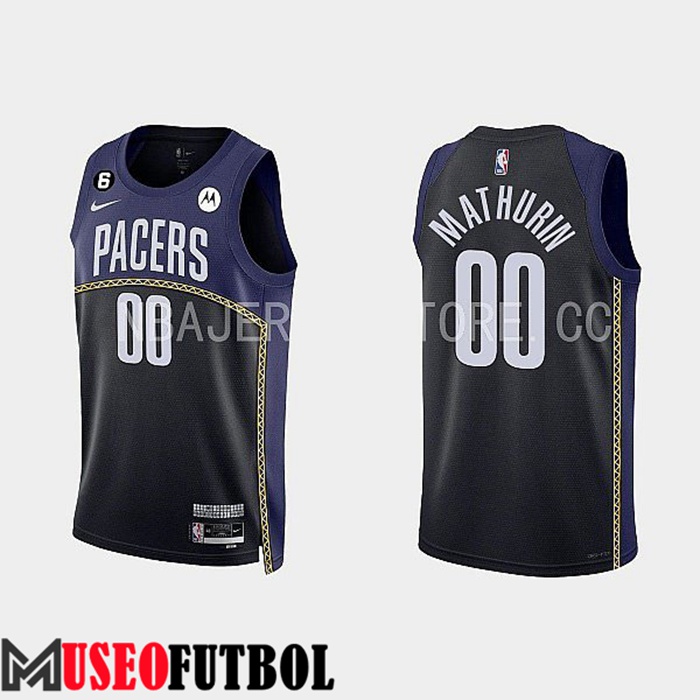 Camiseta Indiana Pacers (MATHURIN #00) 2022/23 Negro/Azul