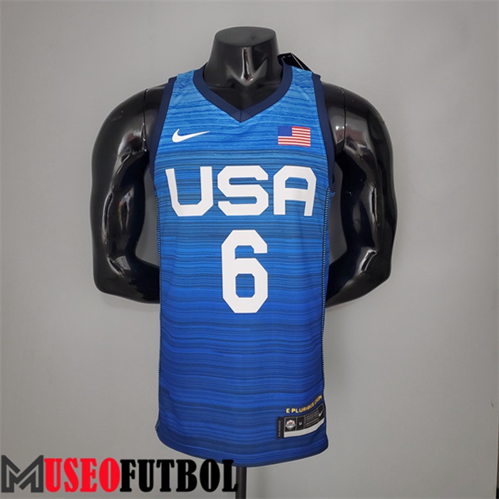 Camiseta Jeux Olympiques (Lillard #6) USA Team 2021 Azul