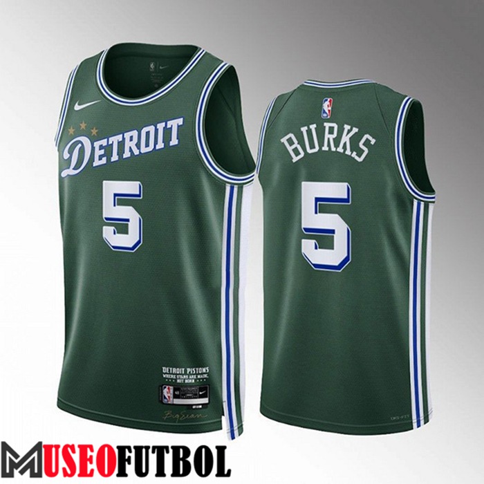 Camiseta Detroit Pistons (BURKS #5) 2022/23 Verde