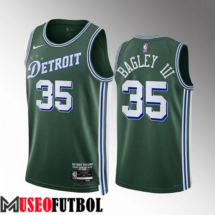 Camiseta Detroit Pistons (BAGLEY III #35) 2022/23 Verde