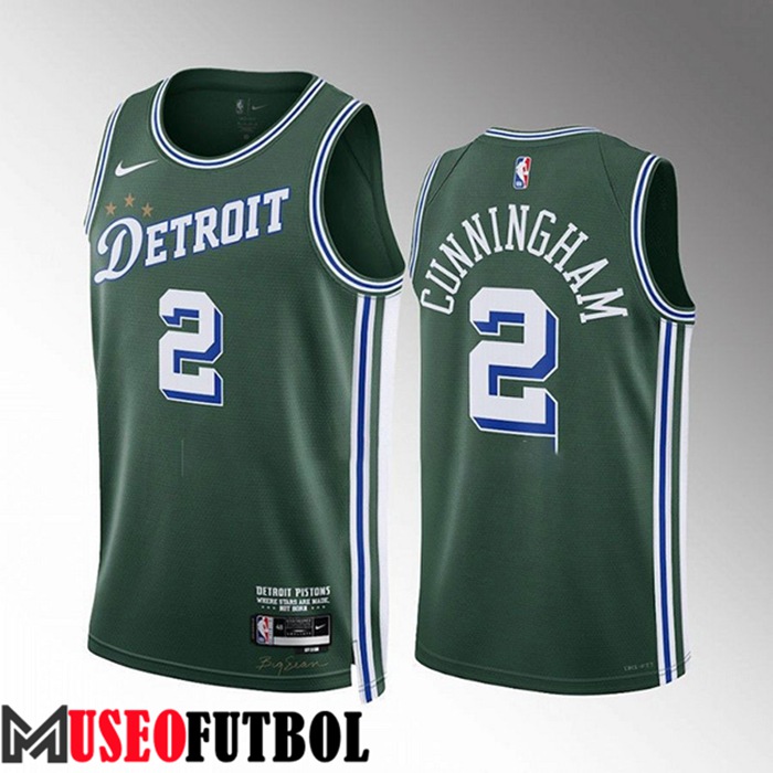 Camiseta Detroit Pistons (CUNNINGHAM #2) 2022/23 Verde