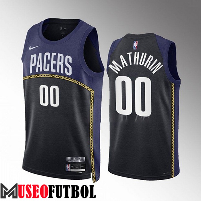 Camiseta Indiana Pacers (MATHURIN #00) 2022/23 Negro/Azul