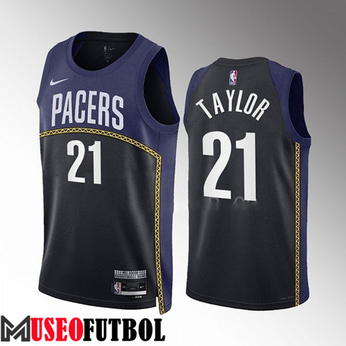 Camiseta Indiana Pacers (TAYLOR #21) 2022/23 Negro/Azul