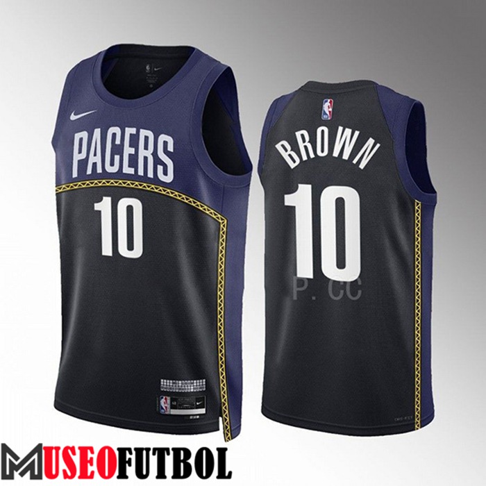 Camiseta Indiana Pacers (BROWN #10) 2022/23 Negro/Azul