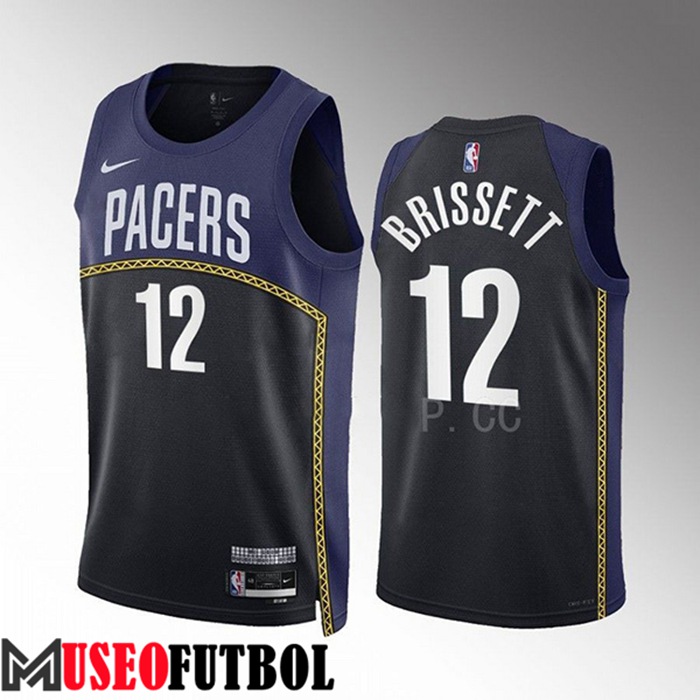 Camiseta Indiana Pacers (BRISSETT #12) 2022/23 Negro/Azul