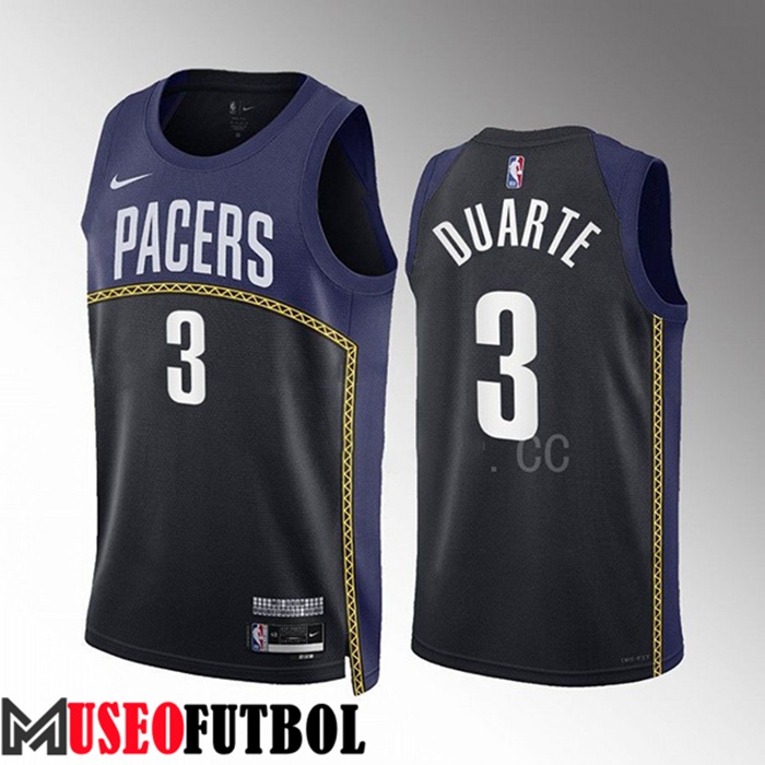 Camiseta Indiana Pacers (DUARTE #3) 2022/23 Negro/Azul