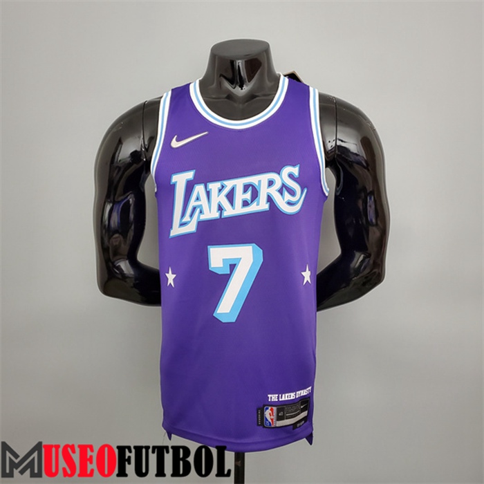 Camiseta Los Angeles Lakers (Anthony #7) Púrpura 75 Aniversario City Edition