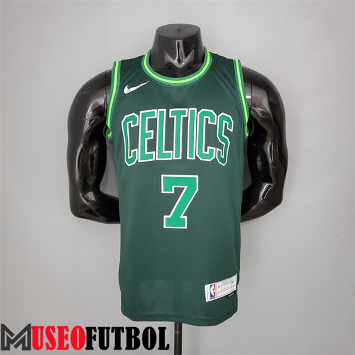 Camiseta Boston Celtics (Brown #7) 2021 Verde Bonus Edition Dark