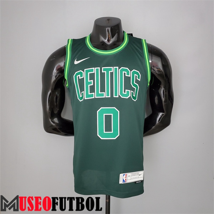 Camiseta Boston Celtics (Tatum #0) 2021 Verde Bonus Edition Dark