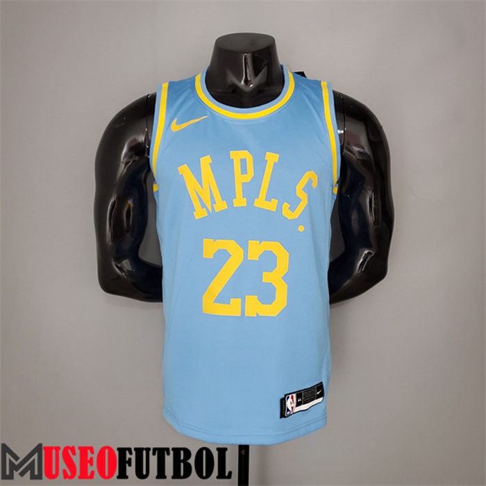 Camiseta Los Angeles Lakers (James #23) 2021 Azul Minneapolis Edition