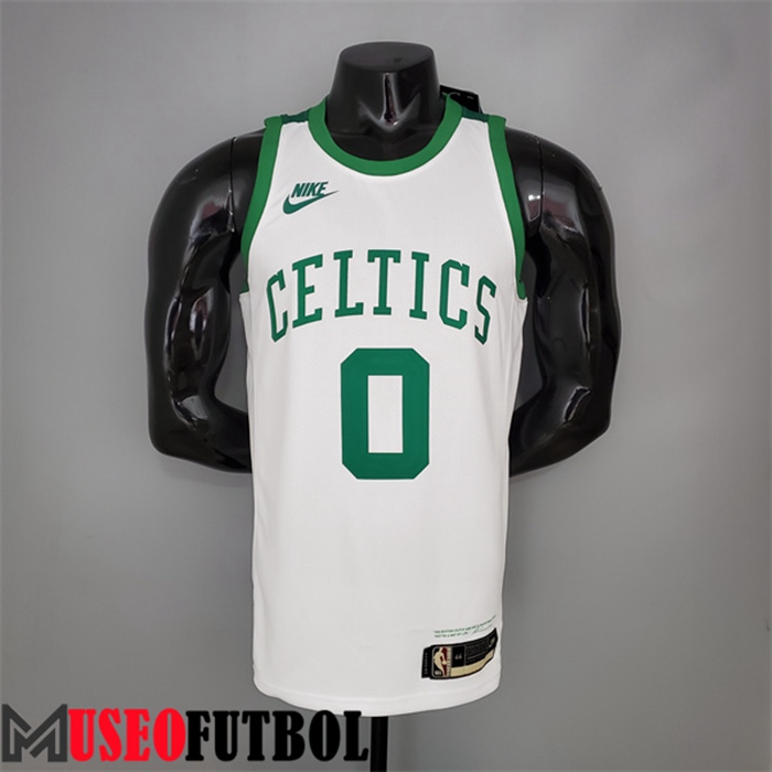 Camiseta Boston Celtics (Tatum #0) Blanco 75 Aniversario