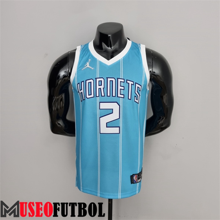 Camiseta Charlotte Hornets (Ball #2) Azul 75 Aniversario