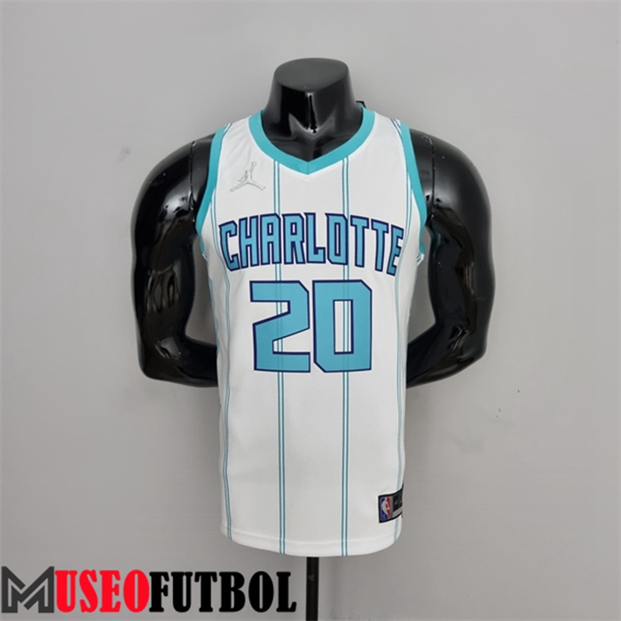 Camiseta Charlotte Hornets (Hayward #20) Blanco 75 Aniversario