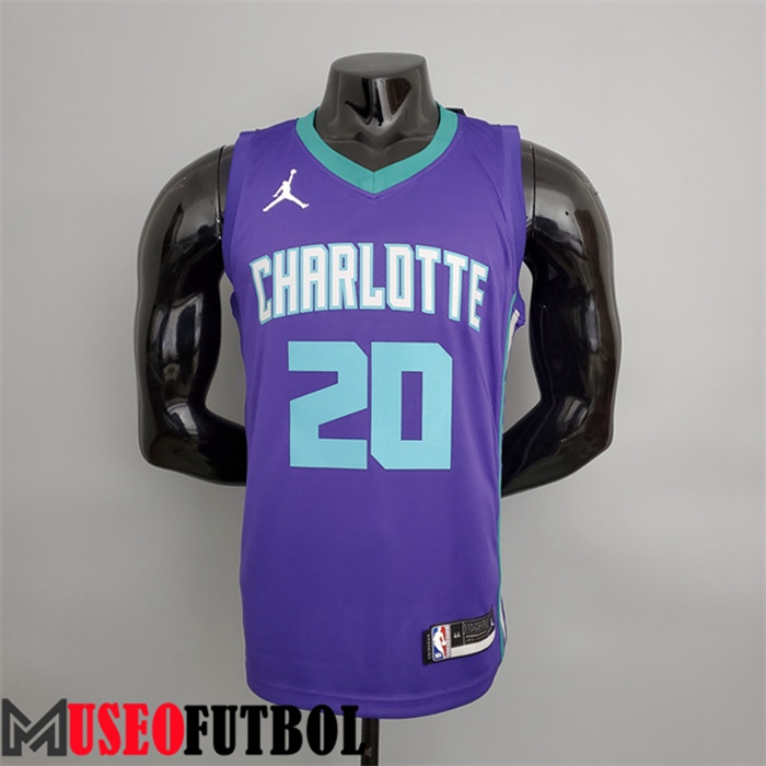 Camiseta Charlotte Hornets (Hayward #20) Púrpura