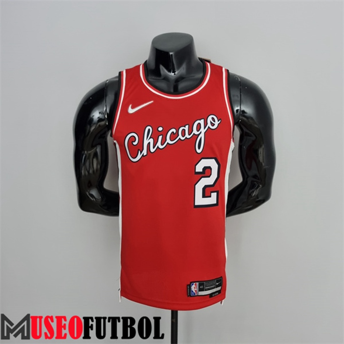 Camiseta Chicago Bulls (Ball #2) Rojo 75 Aniversario City Edition