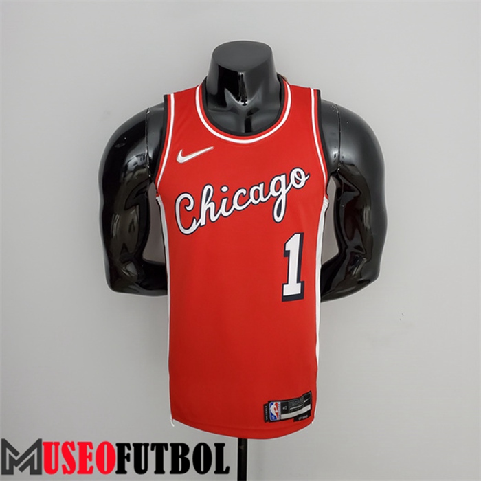 Camiseta Chicago Bulls (Rosa #1) Rojo 75 Aniversario City Edition