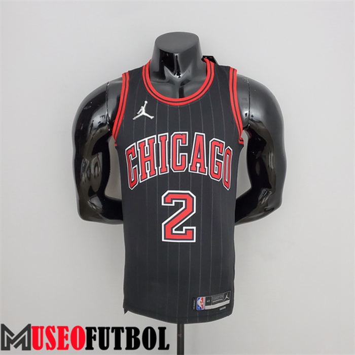 Camiseta Chicago Bulls (Ball #2) Negro 75 Aniversario