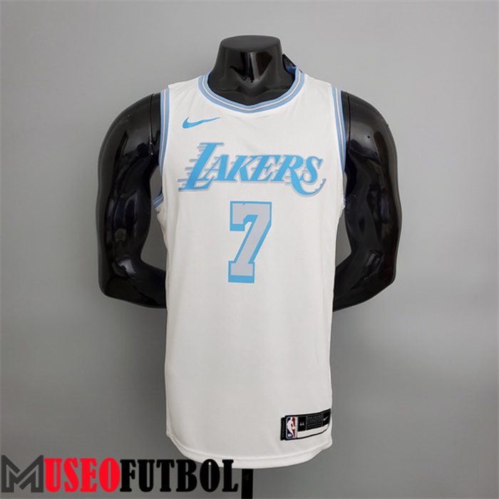 Camiseta Los Angeles Lakers (Anthony #7) 2021 Retro Blanco