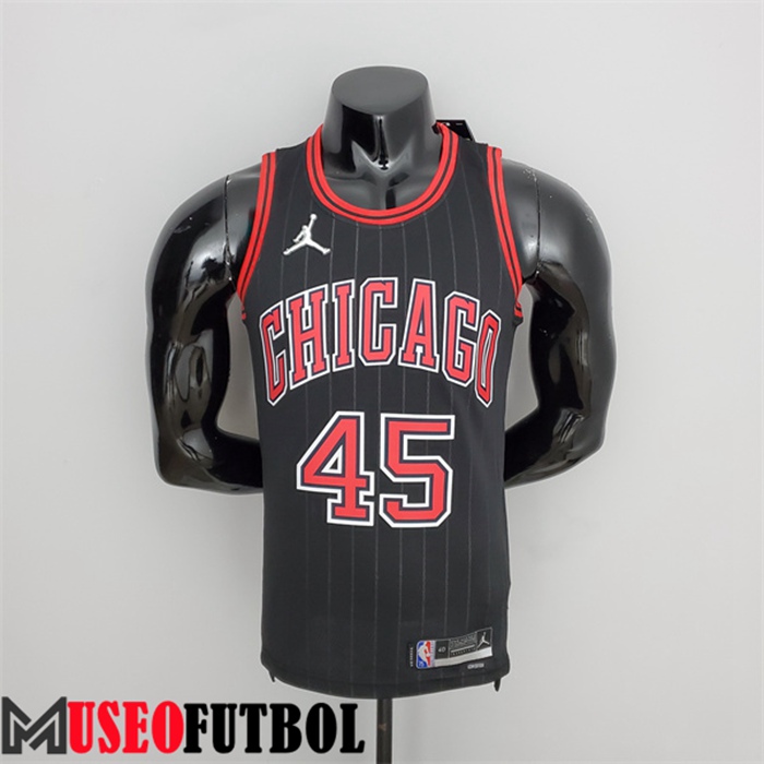 Camiseta Chicago Bulls (Jordan #45) Negro 75 Aniversario