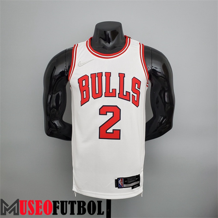 Camiseta Chicago Bulls (Ball #2) Blanco 75 Aniversario