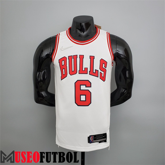 Camiseta Chicago Bulls (Caruso #6) Blanco 75 Aniversario