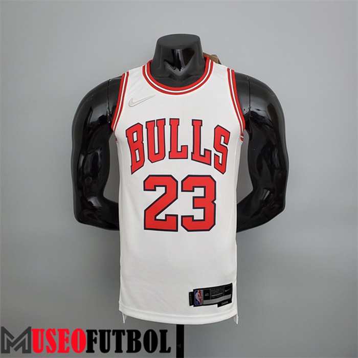 Camiseta Chicago Bulls (Jordan #23) Blanco 75 Aniversario