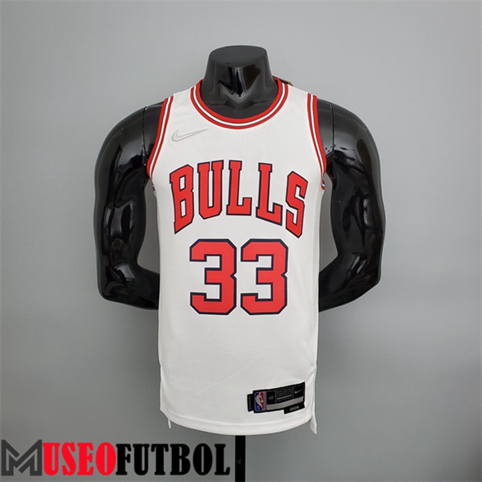 Camiseta Chicago Bulls (Pippen #33) Blanco 75 Aniversario