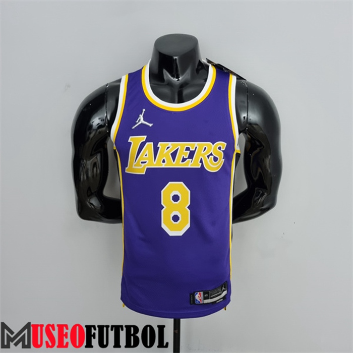 Camiseta Los Angeles Lakers (Bryant #8) Púrpura 75 Aniversario