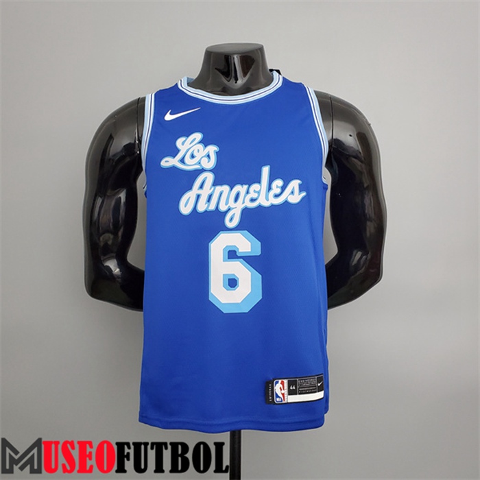 Camiseta Los Angeles Lakers (James #6) 2021 Retro Azul