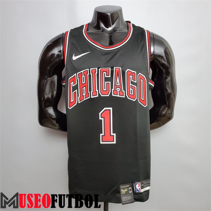 Camiseta Chicago Bulls (Rosa #1) Negro