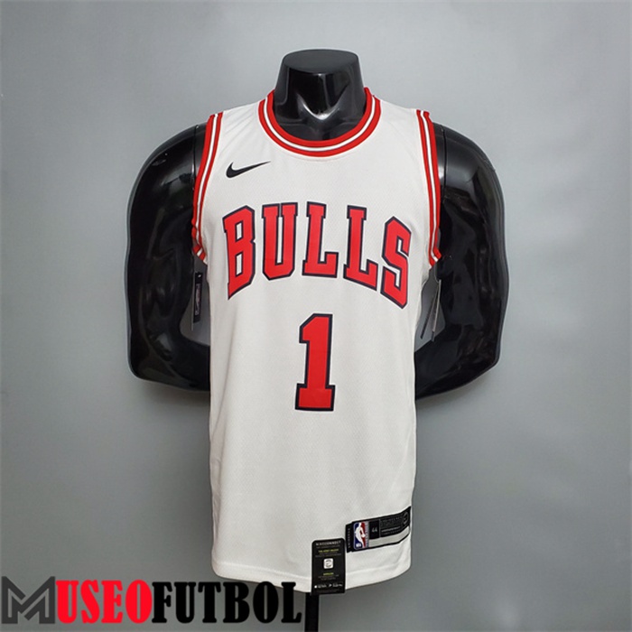 Camiseta Chicago Bulls (Rosa #1) Blanco