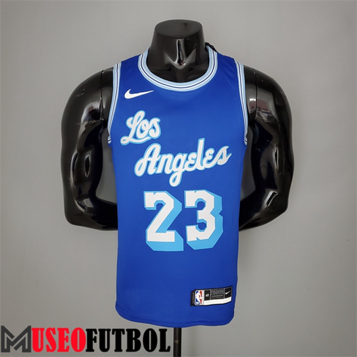 Camiseta Los Angeles Lakers (James #23) 2021 Retro Azul