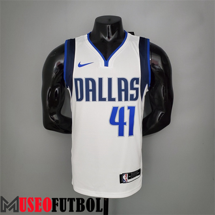 Camiseta Dallas Mavericks (Nowitzki #41) Primera Blanco