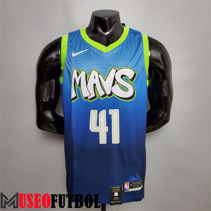 Camiseta Dallas Mavericks (Nowitzki #41) Azul Idol