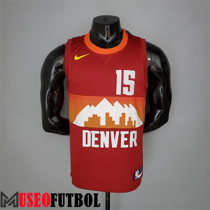 Camiseta Denver Nuggets (Jokic #15) 2021 Rojo City Edition