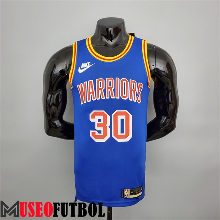 Camiseta Golden State Warriors (Curry #30) Azul Retro 75 Aniversario